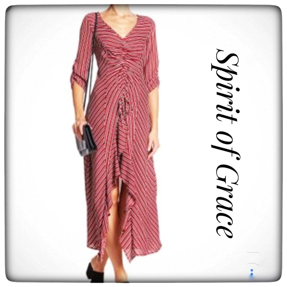 NWT ~ SPIRIT OF GRACE  Cinch Front Striped Dress